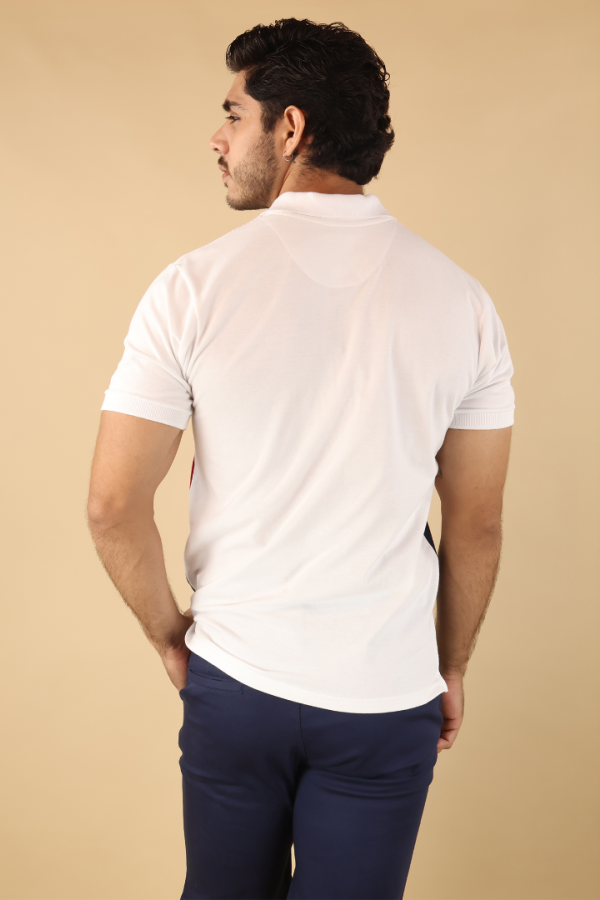 Playera Polo Casual Para Hombre Ajustada Tipo Muscle Fit Con Combinación